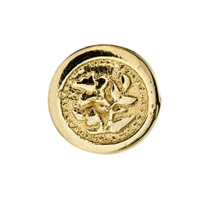 Planteknapp, messing, 17mm