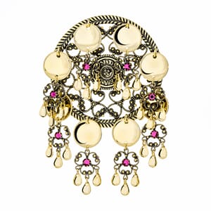 Sølje Salten med stein i filigran, antikkforgylt