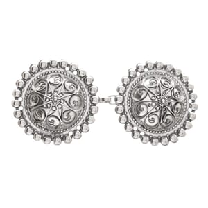 Spenne rund med filigran utan stein, 4 storleikar