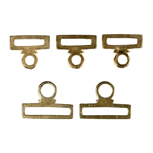 3 pkt selespenne, sett a' 3 små + 2 store, messing